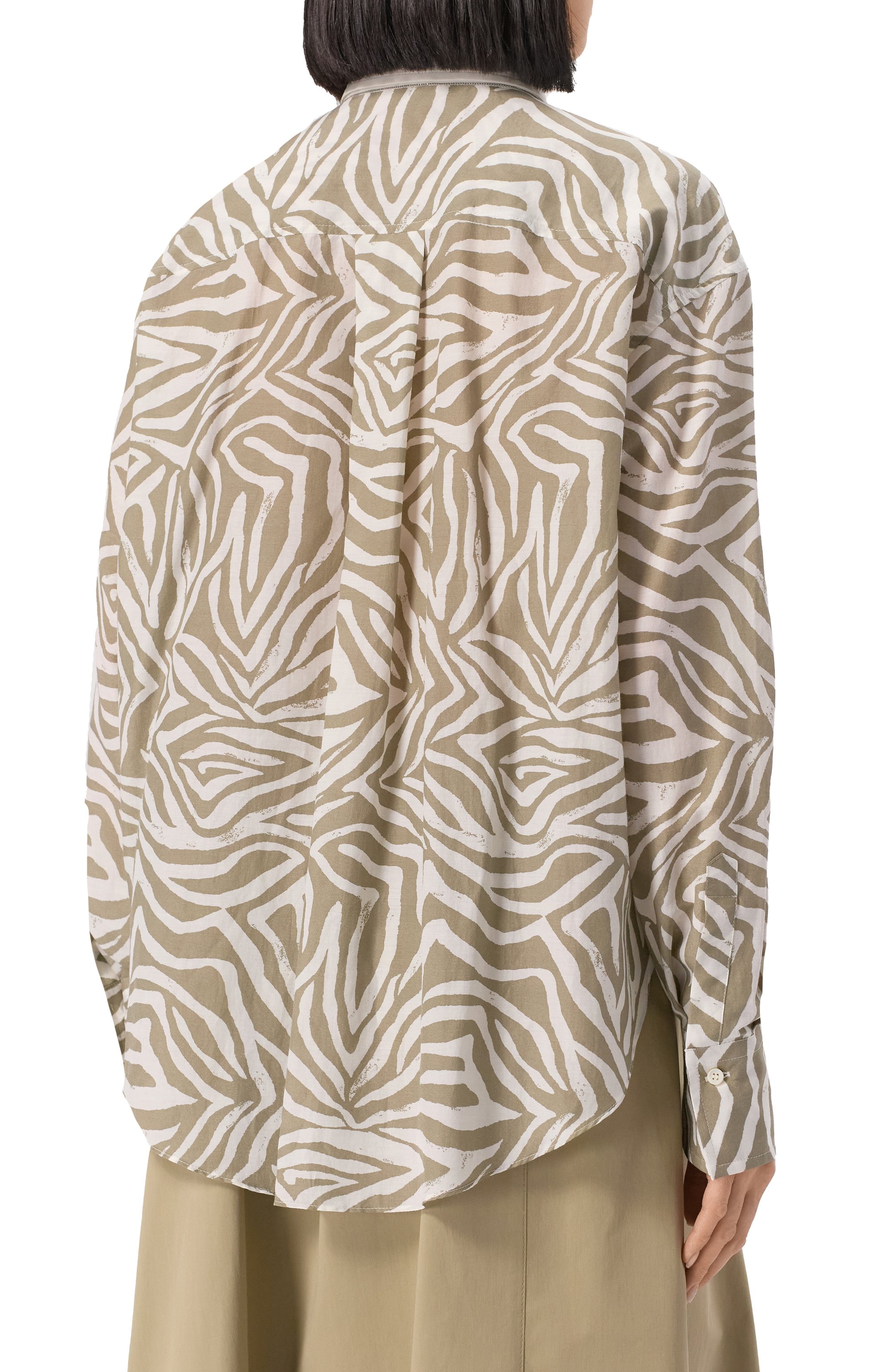 Рубашка из хлопка и шелка BRUNELLO CUCINELLI, арт. MQ996RA406, фото 4