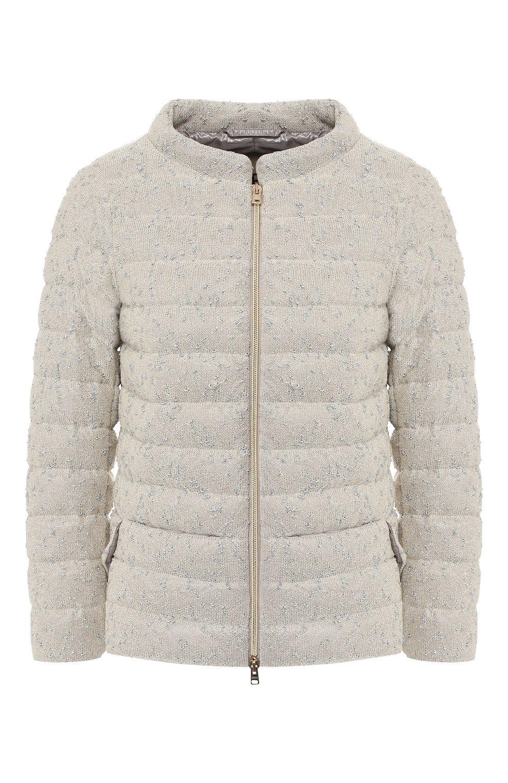 Пуховая куртка HERNO серебряного цвета по цене 43400 руб., арт. PI1099D/12326, фото 1 Пуховая куртка HERNO, арт. PI1099D/12326, фото 1