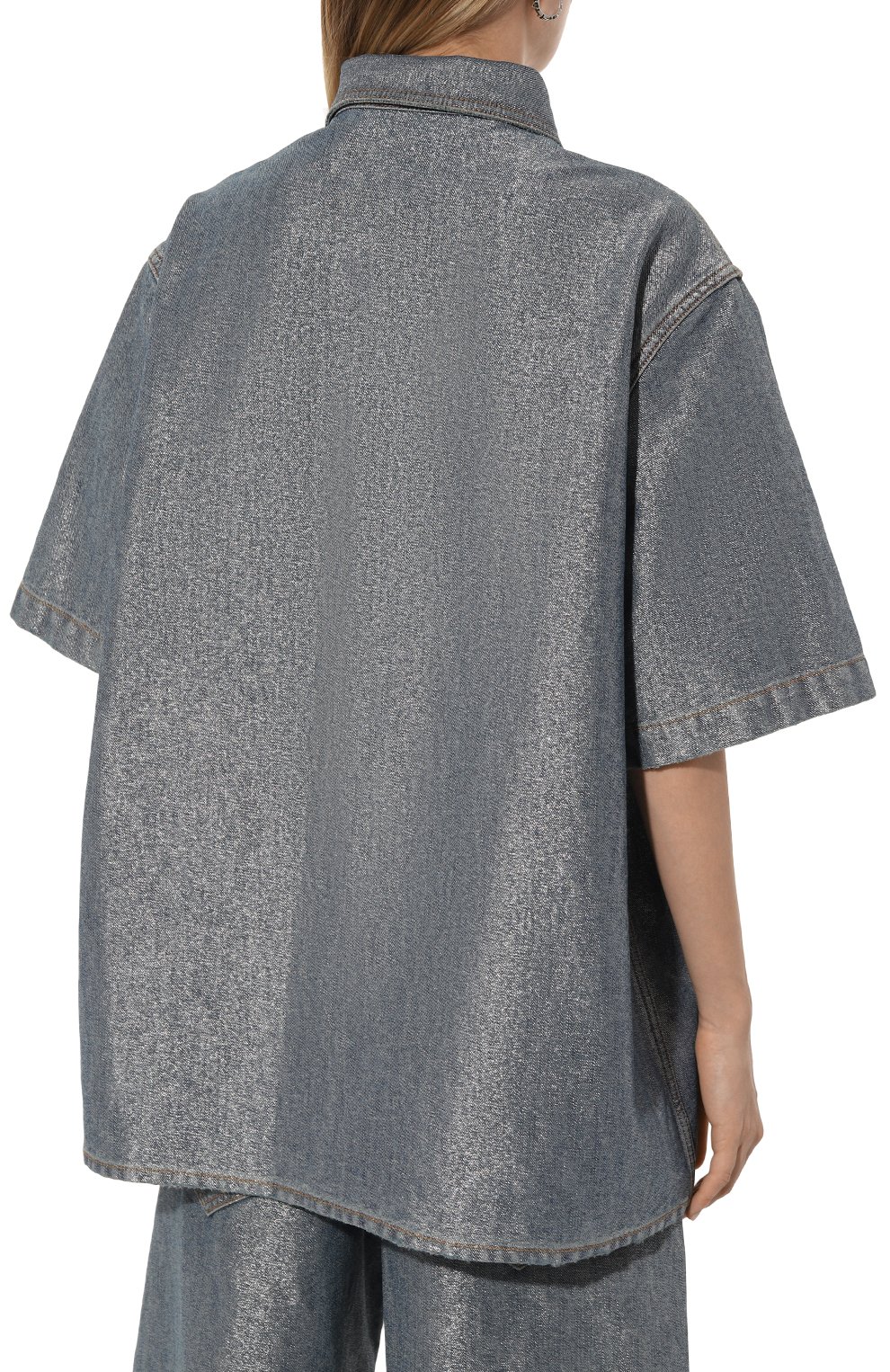 Джинсовая рубашка DARKPARK голубого цвета по цене 69950 руб., арт. WSH14/DBL06W051, фото 4 Джинсовая рубашка DARKPARK, арт. WSH14/DBL06W051, фото 4