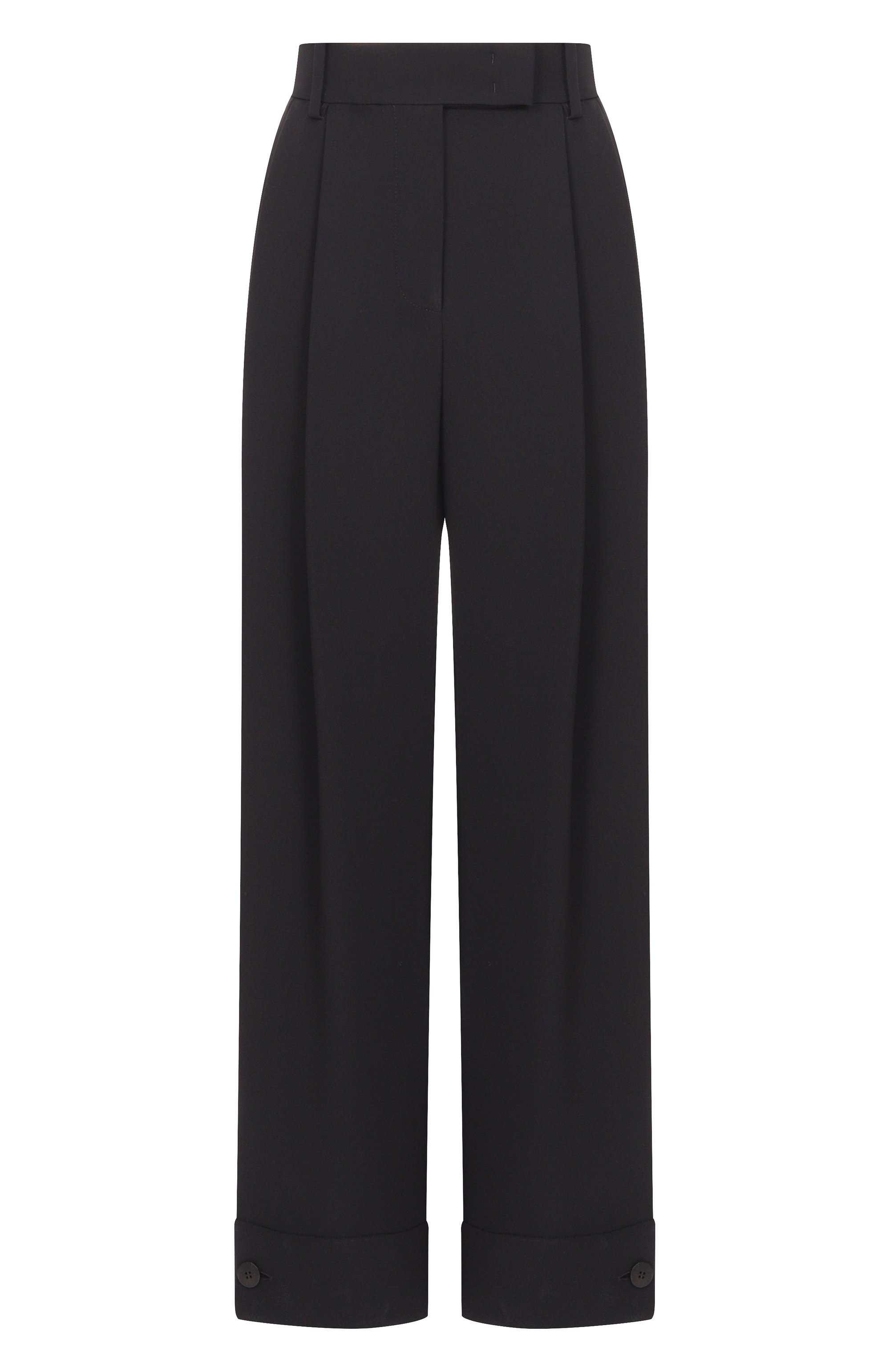 Шелковые брюки GIORGIO ARMANI черного цвета по цене 299500 руб., арт. GW002497/TE10071, фото 1 Шелковые брюки GIORGIO ARMANI, арт. GW002497/TE10071, фото 1