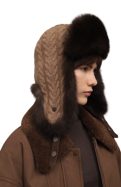 Шапка-ушанка из меха соболя BLACK SABLE, арт. BS-47CF1, фото 2