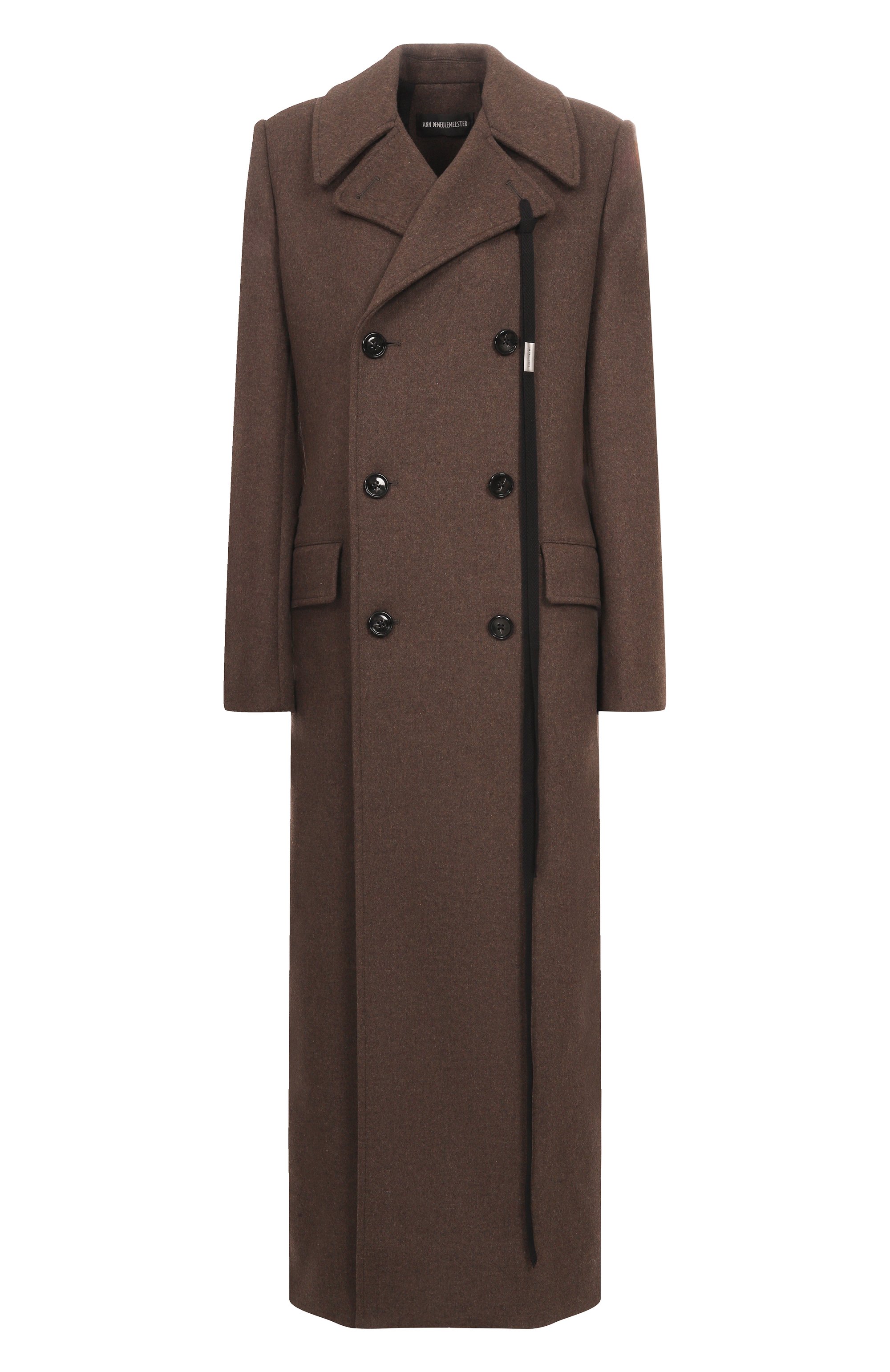 Шерстяное пальто ANN DEMEULEMEESTER коричневого цвета по цене 313000 руб., арт. B0013409/FA674, фото 1 Шерстяное пальто ANN DEMEULEMEESTER, арт. B0013409/FA674, фото 1