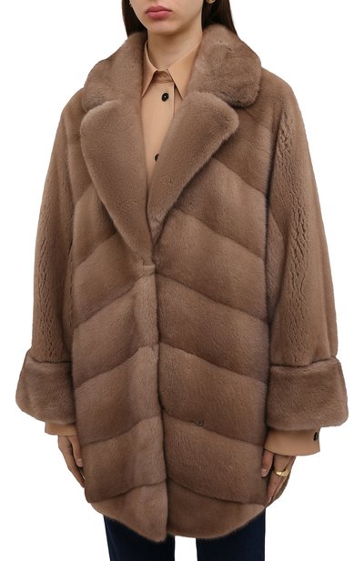 Шуба из меха норки VICTORIA KUSENKOVA коричневого цвета по цене 1144000 руб., арт. 721900033516, фото 3 Шуба из меха норки VICTORIA KUSENKOVA, арт. 721900033516, фото 3