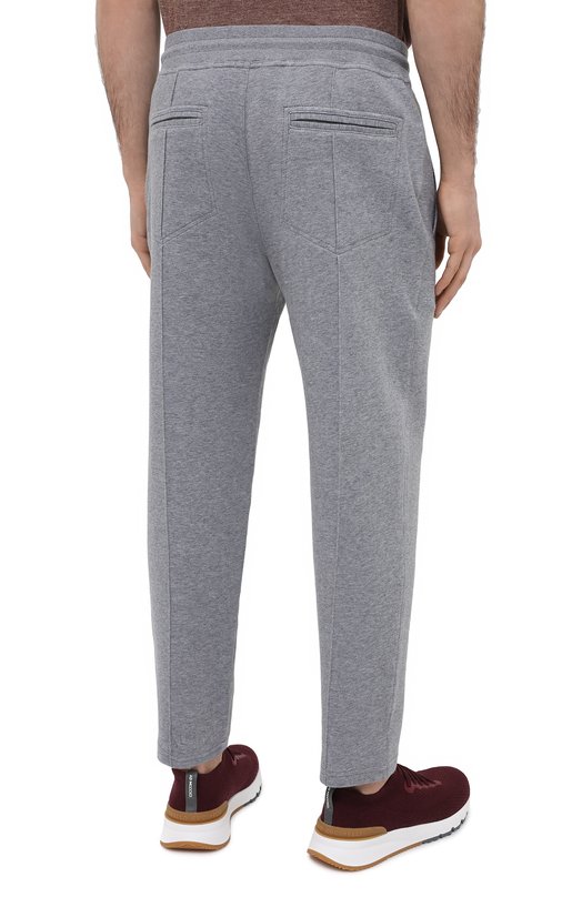 Хлопковые брюки Brunello Cucinelli M0T313212G Серый  M0T313212G Фото 4