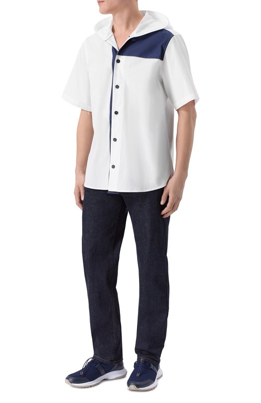 Хлопковая рубашка Kiton UMM0754K0710H01 Белый  UMM0754K0710H01 Фото 2