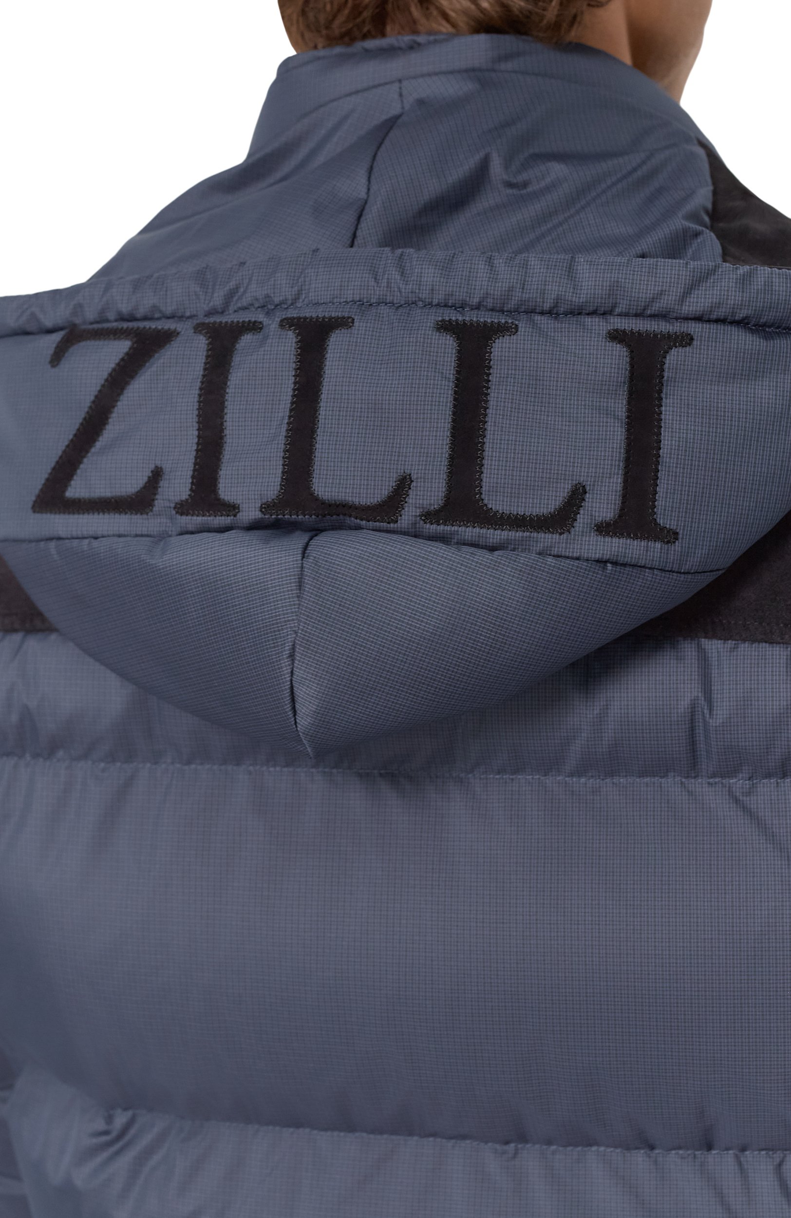 Пуховик с замшевой отделкой ZILLI темно-синего цвета по цене 772000 руб., арт. ZSSW36M2006VZL001_001, фото 5 Пуховик с замшевой отделкой ZILLI, арт. ZSSW36M2006VZL001_001, фото 5