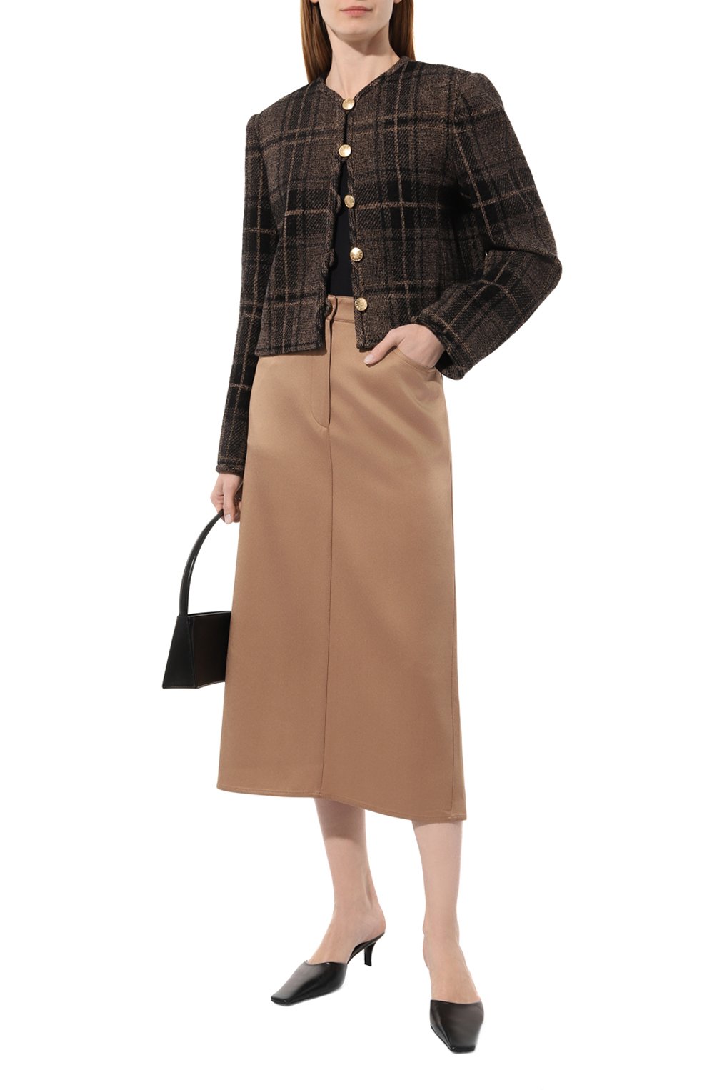 Юбка BRUNELLO CUCINELLI светло-коричневого цвета по цене 154000 руб., арт. MPH38G3419, фото 2 Юбка BRUNELLO CUCINELLI, арт. MPH38G3419, фото 2