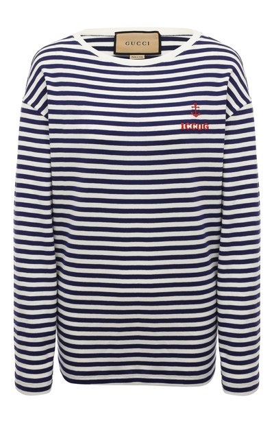 Женская хлопковый лонгслив GUCCI, арт. 655465 XJDDQ