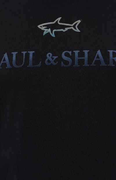 Хлопковая футболка PAUL&SHARK темно-синего цвета по цене 19150 руб., арт. 14311604/3XL, фото 5 Хлопковая футболка PAUL&SHARK, арт. 14311604/3XL, фото 5