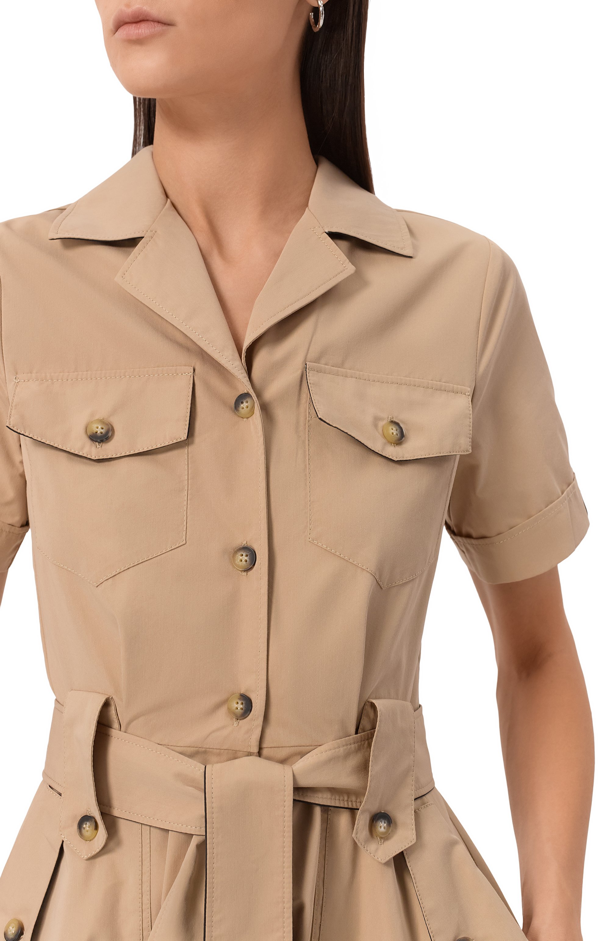 Хлопковое платье BEATRICE .B бежевого цвета по цене 39950 руб., арт. 25FE6482P0P23, фото 5 Хлопковое платье BEATRICE .B, арт. 25FE6482P0P23, фото 5