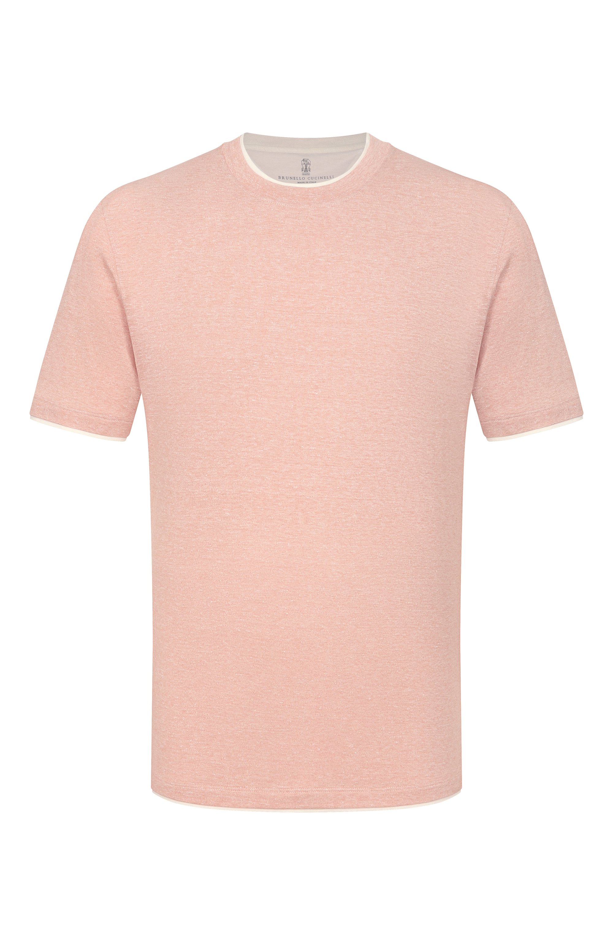 Футболка изо льна и хлопка BRUNELLO CUCINELLI, арт. MW8357427, фото 1