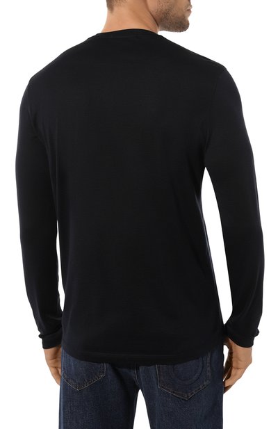 Лонгслив из шелка и хлопка CORNELIANI темно-синего цвета по цене 42800 руб., арт. 91G550-3125023, фото 4 Лонгслив из шелка и хлопка CORNELIANI, арт. 91G550-3125023, фото 4