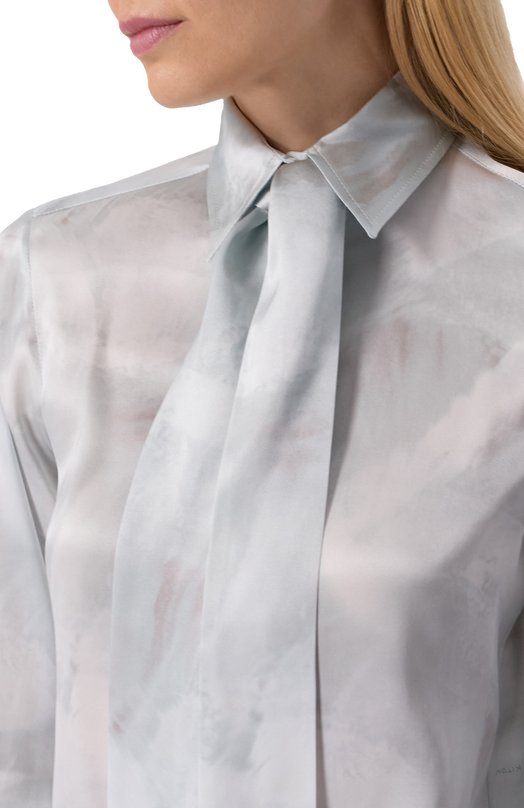 Атласная блузка Kiton D48407K0926E02 Серый  D48407K0926E02 Фото 5