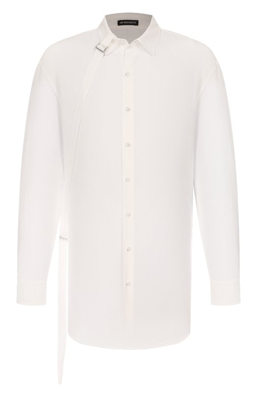 Хлопковая рубашка Ann Demeulemeester B0013137/FA026 Белый B0013137/FA026