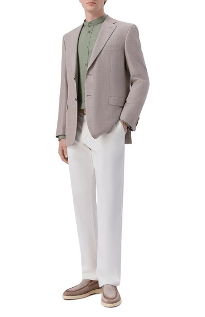 Хлопковая рубашка MVST хаки цвета по цене 89950 руб., арт. M26.2PM.B008/F080, фото 2 Хлопковая рубашка MVST, арт. M26.2PM.B008/F080, фото 2