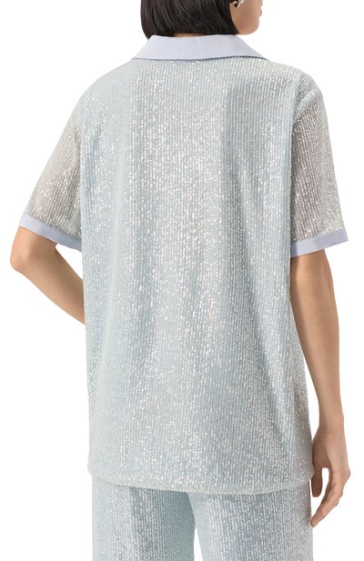 Блузка с отделкой пайетками KITON, арт. D59444K0989E01, фото 4