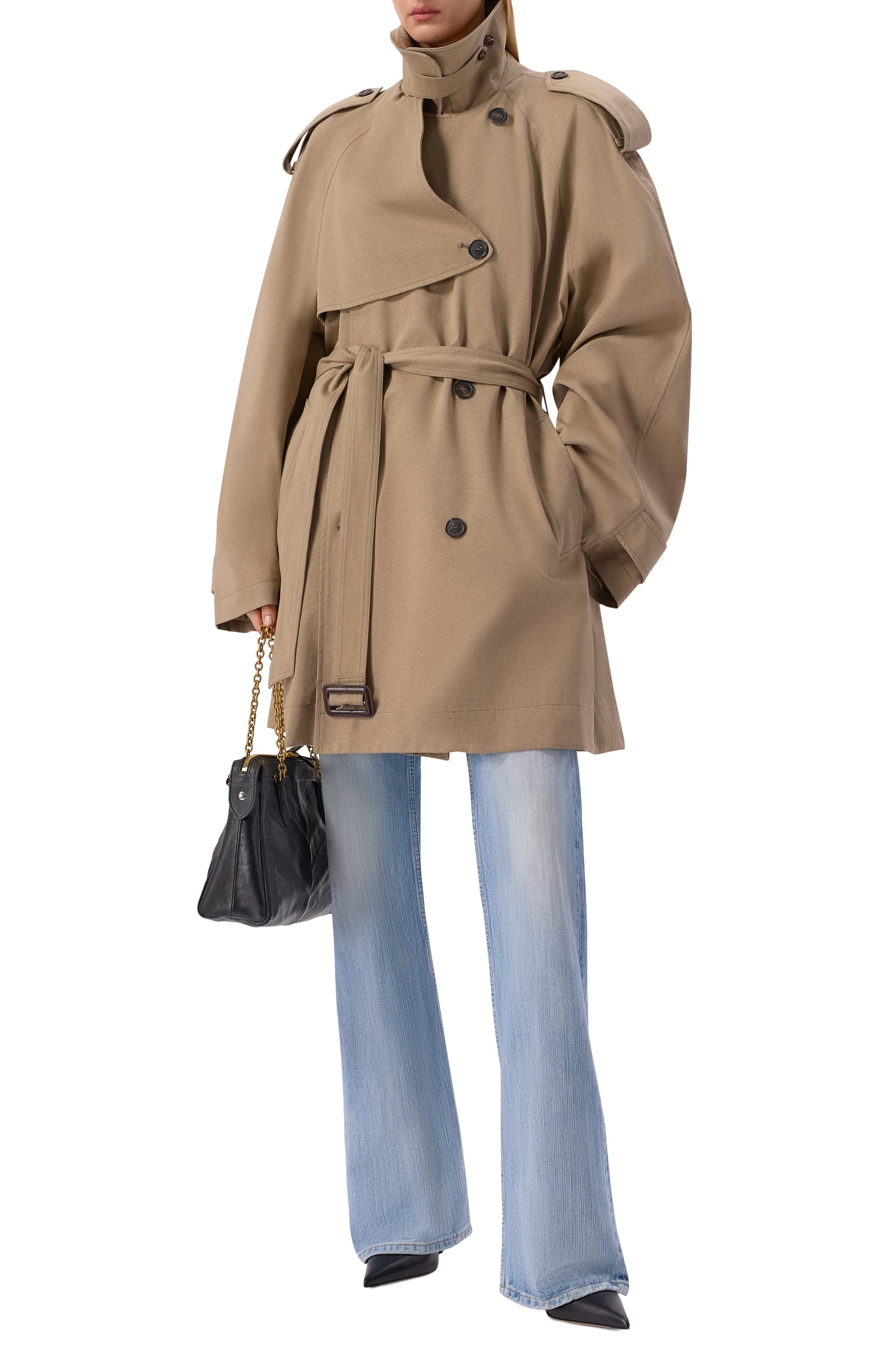 Хлопковый тренч BALENCIAGA бежевого цвета по цене 332000 руб., арт. 862426/TSVC1, фото 2 Хлопковый тренч BALENCIAGA, арт. 862426/TSVC1, фото 2