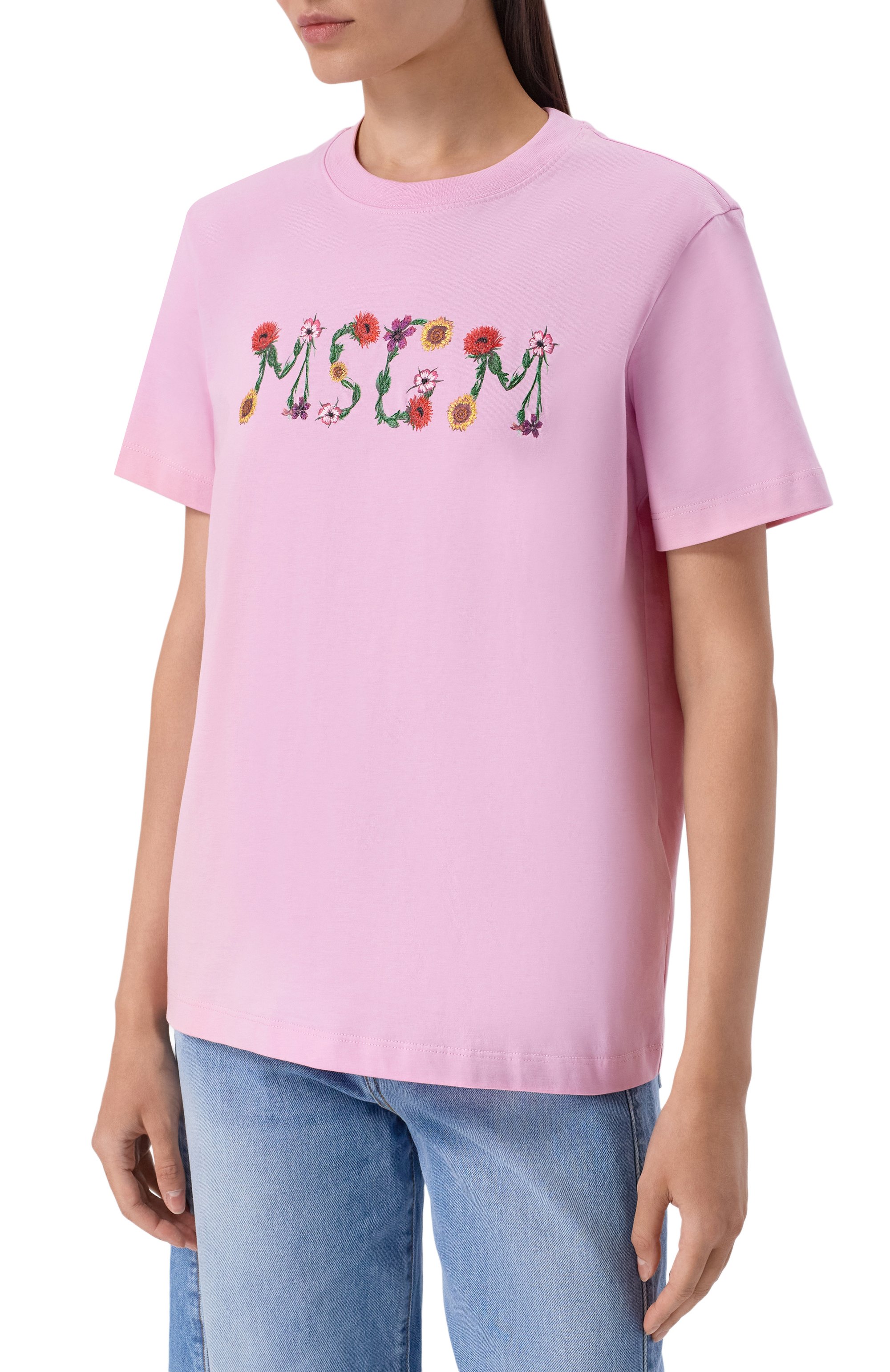 Хлопковая футболка MSGM, арт. 4041MDM124N/267002, фото 3