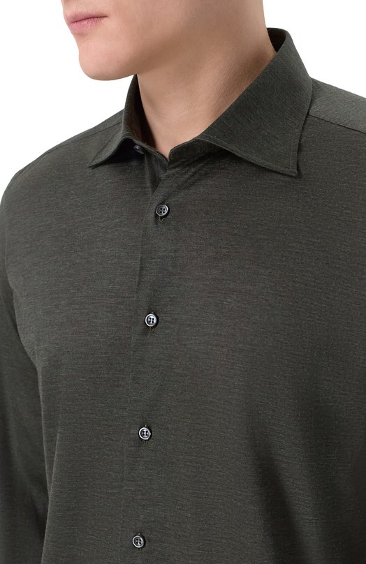 Кашемировая рубашка MVST MAN SHIRT L/S/15804 Зелёный  MAN SHIRT L/S/15804 Фото 5