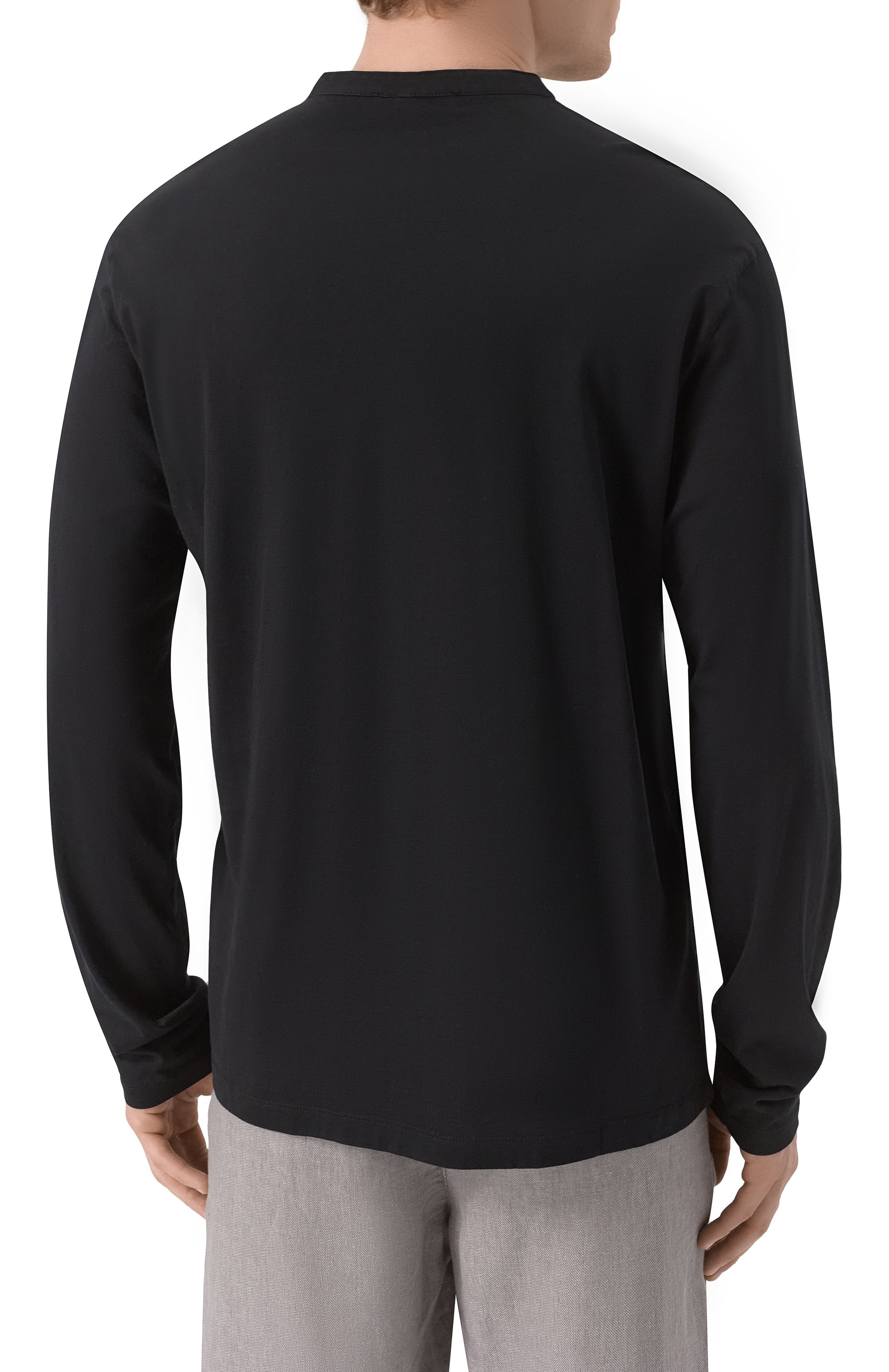 Лонгслив-хенли из хлопка и шелка LANEUS, арт. S5LAMATH051, фото 4