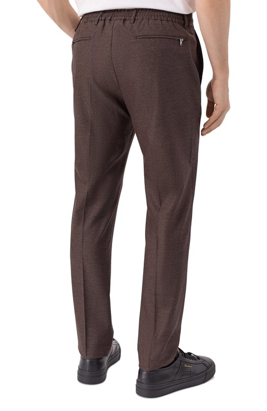 Брюки из шерсти и хлопка Andrea Campagna SPIAGGIA CITY/GB1652 Коричневый  SPIAGGIA CITY/GB1652 Фото 4