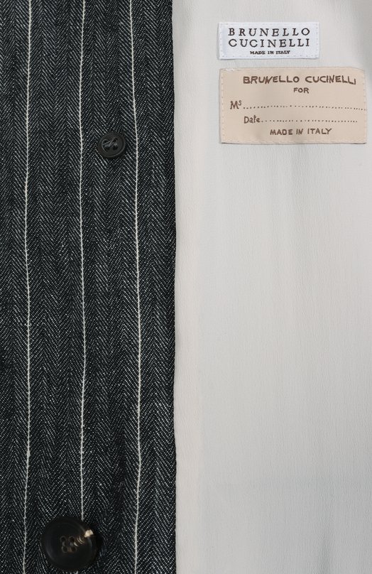 Льняной жакет Brunello Cucinelli MH5427086 Серый  MH5427086 Фото 7