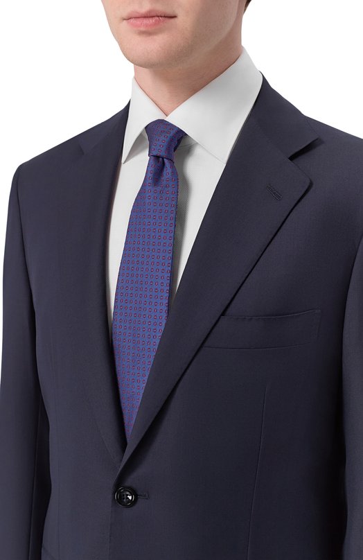 Шелковый галстук Alessandro Gherardi CRAVATTA-C/1011 Синий  CRAVATTA-C/1011 Фото 2