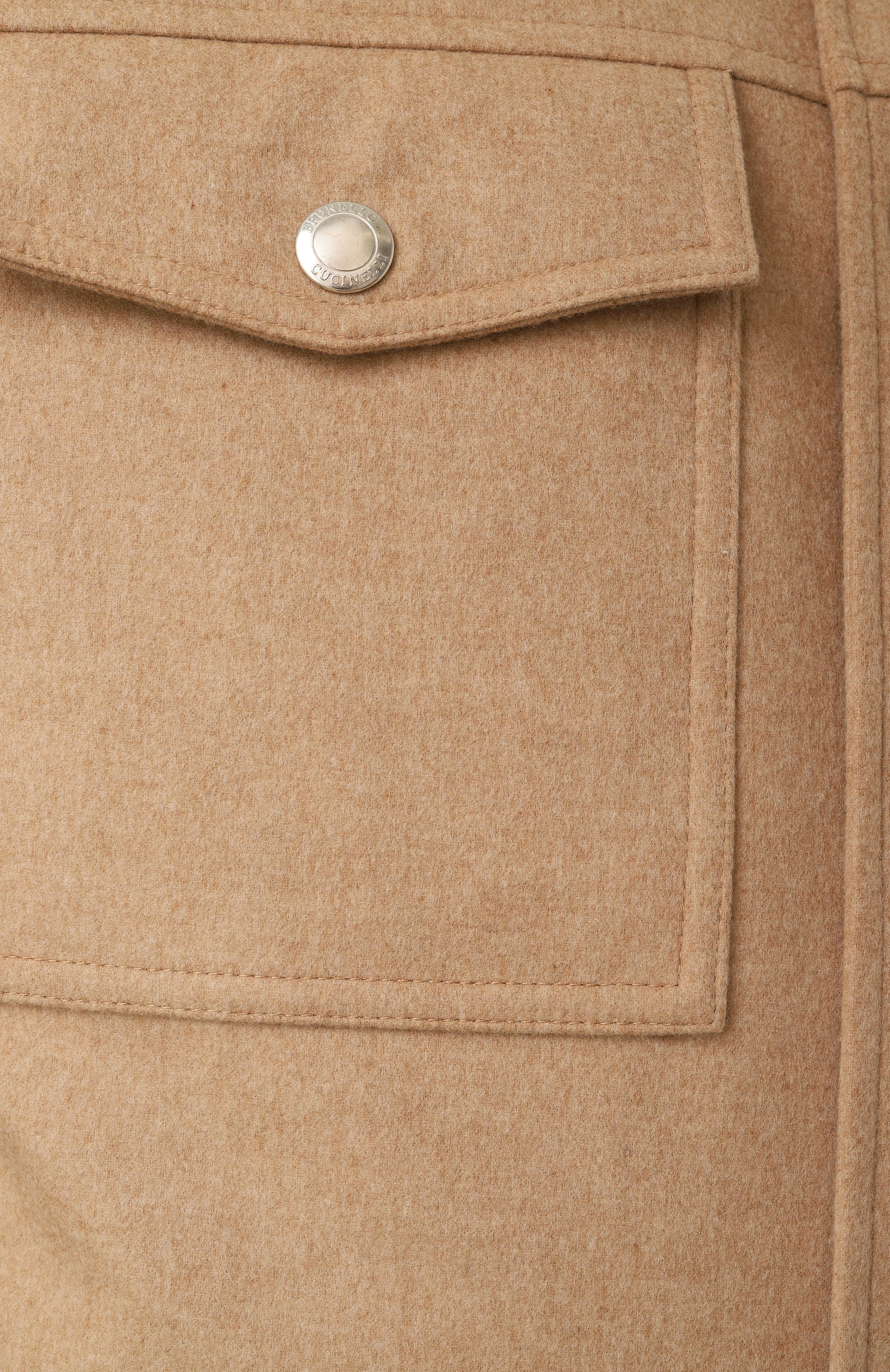 Утепленная куртка-рубашка BRUNELLO CUCINELLI бежевого цвета по цене 521000 руб., арт. MM4636447, фото 6 Утепленная куртка-рубашка BRUNELLO CUCINELLI, арт. MM4636447, фото 6