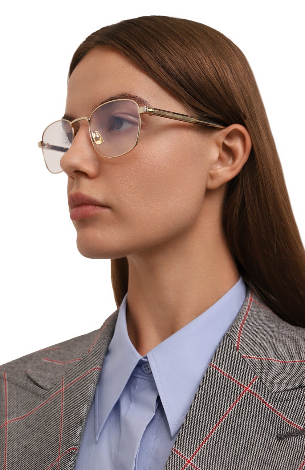 Оправа SAINT LAURENT золотого цвета по цене 39700 руб., арт. SL 699 006, фото 3 Оправа SAINT LAURENT, арт. SL 699 006, фото 3