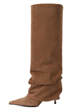 Женские замшевые сапоги andy 80 LE SILLA светло-коричневого цвета, арт. 4297C080BXPPARE/561 | Фото 4 (Материал внешний: Натуральная кожа, Замша; Каблук высота: Высокий; Подошва: Плоская; Материал внутренний: Натуральная кожа; Высота голенища: Средние; Материал сплава: Проставлено; Драгоценные камни: Проставлено; Материал утеплителя: Без утеплителя; Каблук тип: Шпилька)