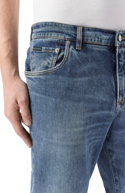 Джинсы slim DOLCE & GABBANA синего цвета по цене 89950 руб., арт. GY07CD/G8PK5, фото 5 Джинсы slim DOLCE & GABBANA, арт. GY07CD/G8PK5, фото 5
