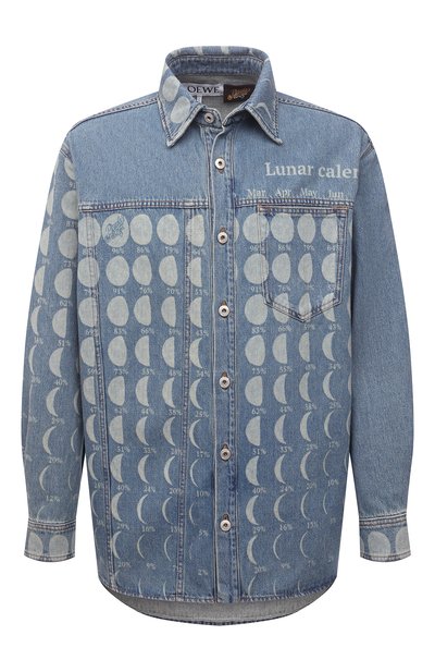 Джинсовая рубашка loewe x paula's ibiza LOEWE синего цвета по цене 77350 руб., арт. H616Y04X19, фото 1 Джинсовая рубашка loewe x paula's ibiza LOEWE, арт. H616Y04X19, фото 1