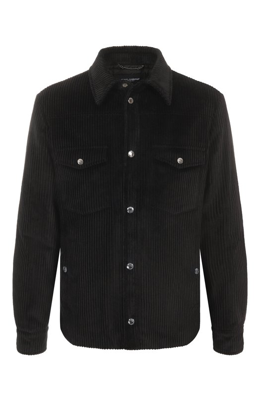 Вельветовая куртка-рубашка Dolce & Gabbana G9BRET/FUVFE Чёрный G9BRET/FUVFE