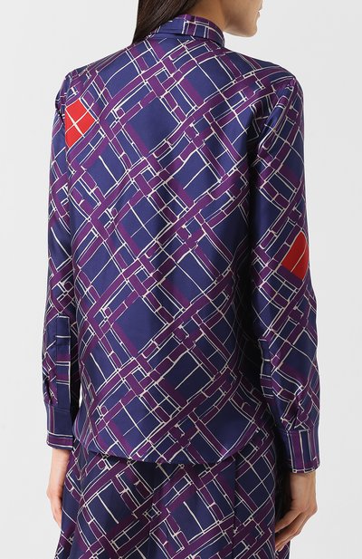 Шелковая блуза с принтом BOTTEGA VENETA, арт. 521927/VERH0, фото 4