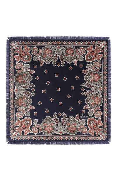 Шелковый платок BRIONI темно-синего цвета по цене 16800 руб., арт. 071D00/P942C, фото 3 Шелковый платок BRIONI, арт. 071D00/P942C, фото 3