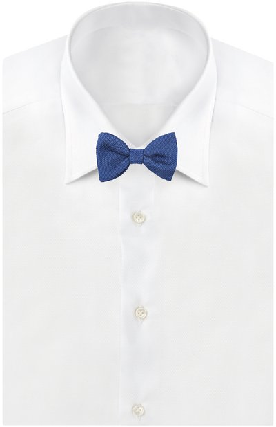 Шелковый галстук-бабочка LANVIN голубого цвета по цене 12250 руб., арт. 1900/B0W TIE, фото 2 Шелковый галстук-бабочка LANVIN, арт. 1900/B0W TIE, фото 2