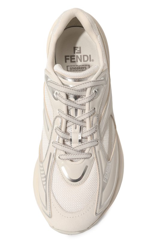 Комбинированные кроссовки First 1 Fendi 8E8452 AQ70 Кремовый  8E8452 AQ70 Фото 6