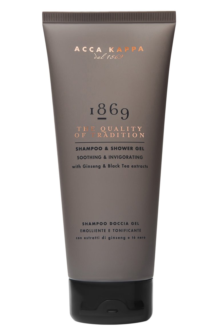 Мужского шампунь-гель для душа 1869 (200ml) ACCA KAPPA бесцветного цвета, арт. 853401 | Фото 1 (Региональные ограничения белый список (Axapta Mercury): Не проставлено; Нос: Не проставлено; Косметика кросс-кт: Уход М; Назначение: Для волос, Для тела; Тип продукта: Шампуни, Гели)
