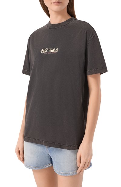 Хлопковая футболка OFF-WHITE, арт. 0WAA089S26JER008, фото 3