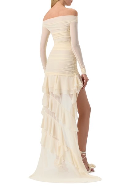 Платье BLUMARINE кремового цвета по цене 199500 руб., арт. P522A623W, фото 4 Платье BLUMARINE, арт. P522A623W, фото 4