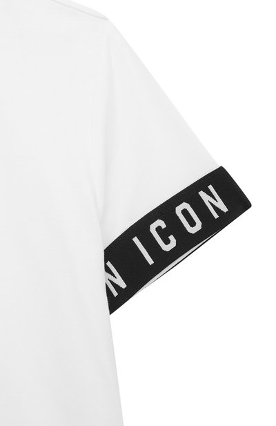 Хлопковая футболка DSQUARED2 белого цвета по цене 7260 руб., арт. DQ1085/D008J, фото 3 Хлопковая футболка DSQUARED2, арт. DQ1085/D008J, фото 3