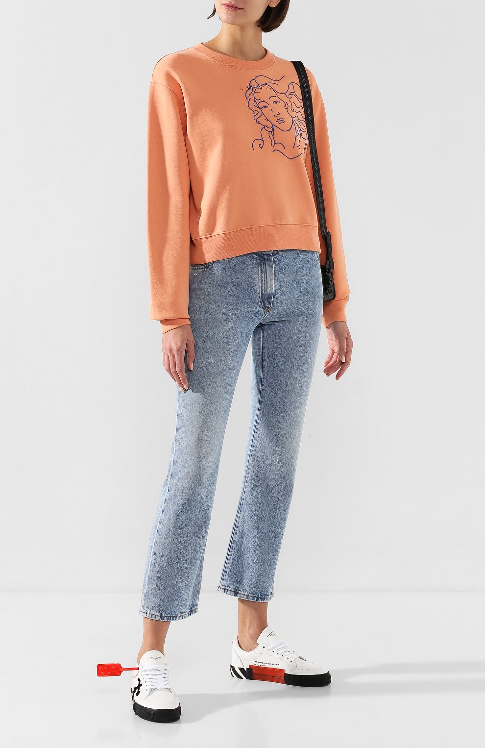 Хлопковый свитшот OFF-WHITE розового цвета по цене 32900 руб., арт. 0WBA026E190030602230, фото 2 Хлопковый свитшот OFF-WHITE, арт. 0WBA026E190030602230, фото 2