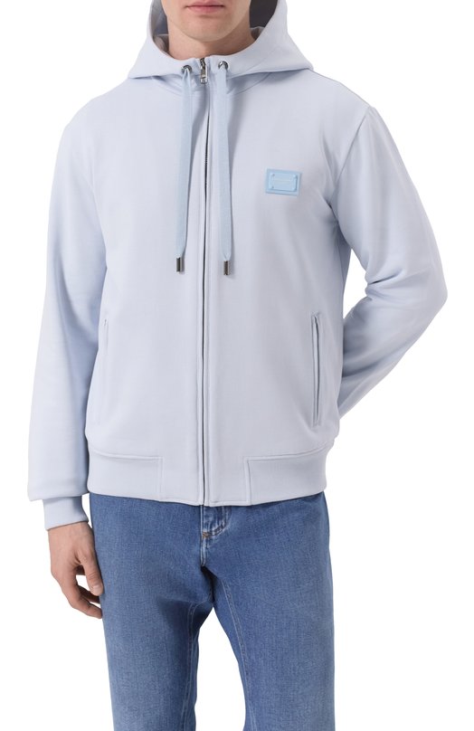 Хлопковая толстовка Dolce & Gabbana G9ABIT/G7M4Y Голубой  G9ABIT/G7M4Y Фото 3