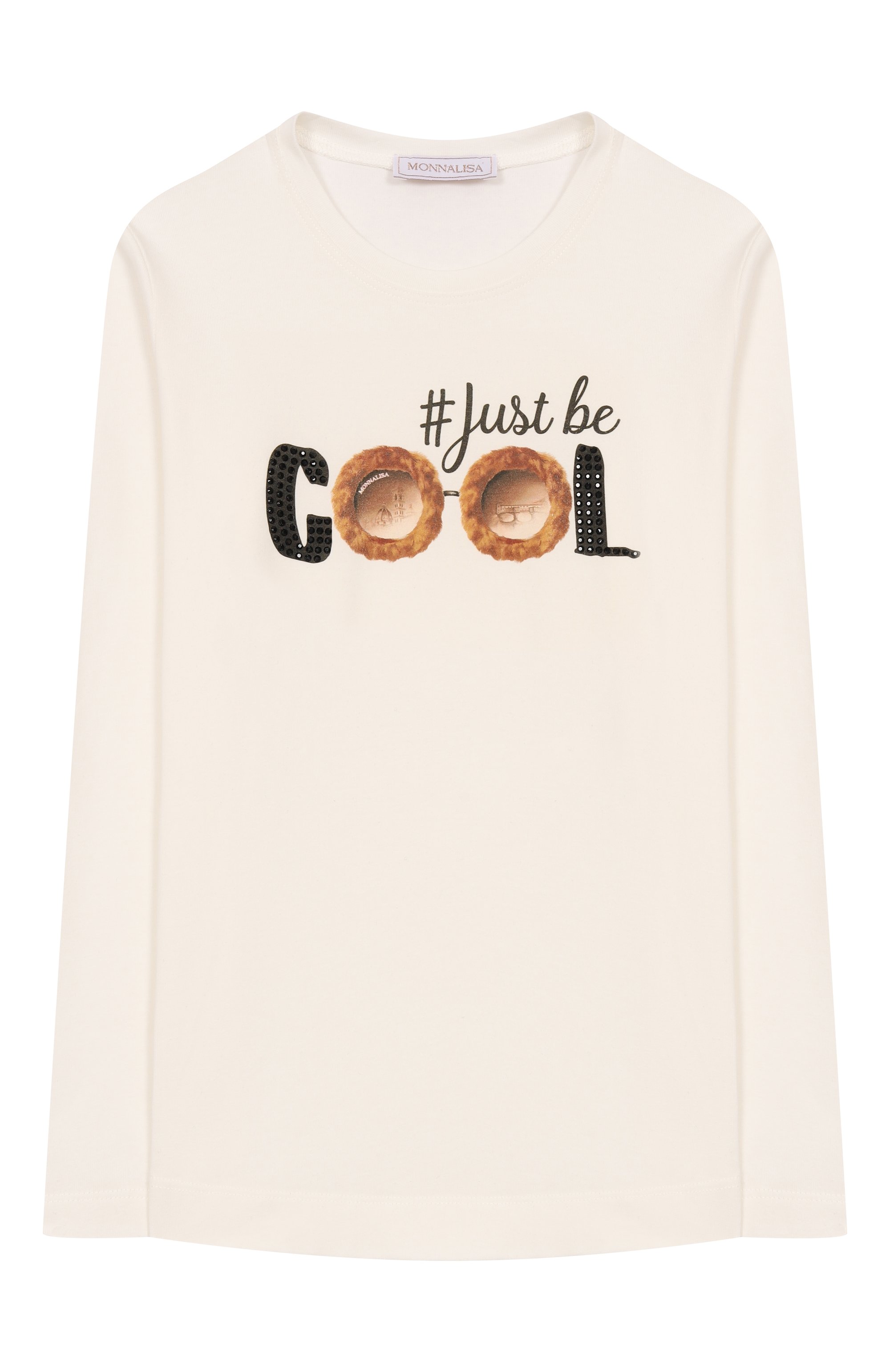 Хлопковый лонгслив MONNALISA, арт. 19F614, фото 1