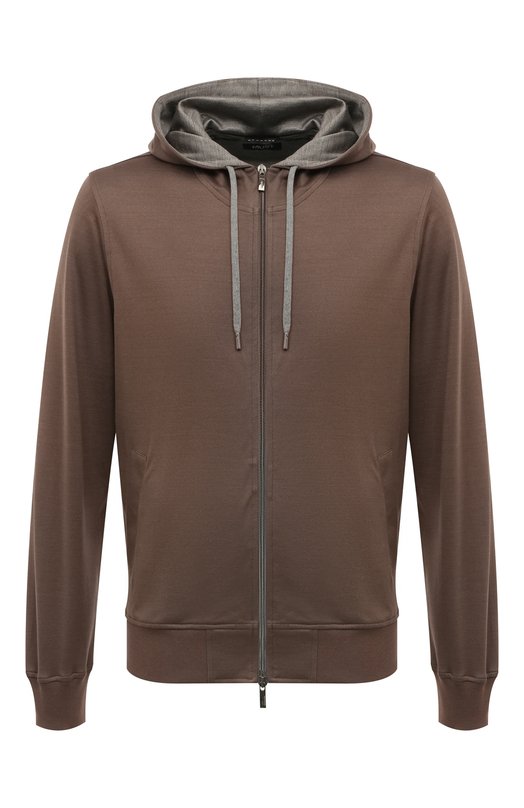 Толстовка из хлопка и шелка MVST 13M415/B000/MUST Коричневый 13M415/B000/MUST