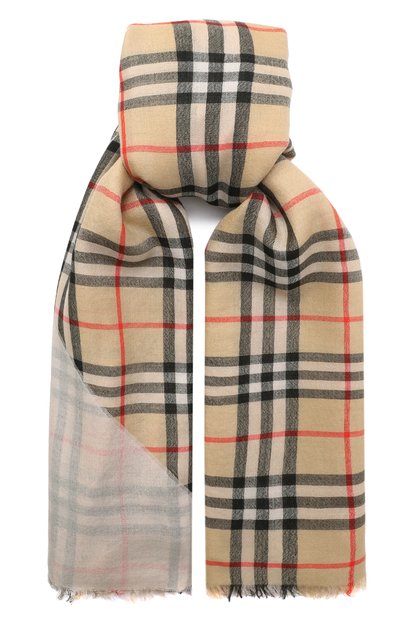 Женский шаль из шерсти и шелка BURBERRY, арт. 8117998