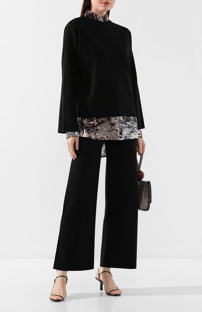 Шерстяной пуловер MANSUR GAVRIEL черного цвета по цене 41050 руб., арт. WF19K014HN, фото 2 Шерстяной пуловер MANSUR GAVRIEL, арт. WF19K014HN, фото 2