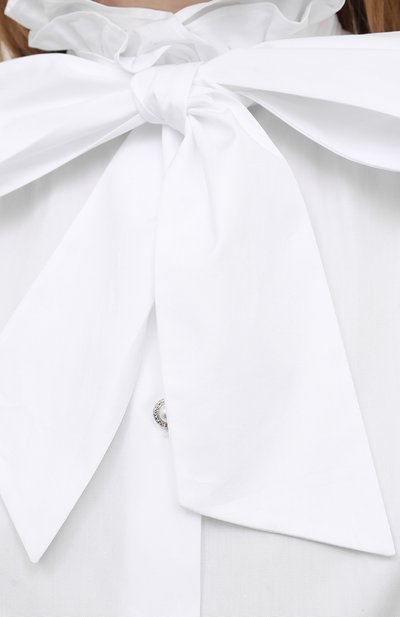 Хлопковая блузка ALESSANDRA RICH белого цвета по цене 94450 руб., арт. FAB2525-F3198, фото 5 Хлопковая блузка ALESSANDRA RICH, арт. FAB2525-F3198, фото 5
