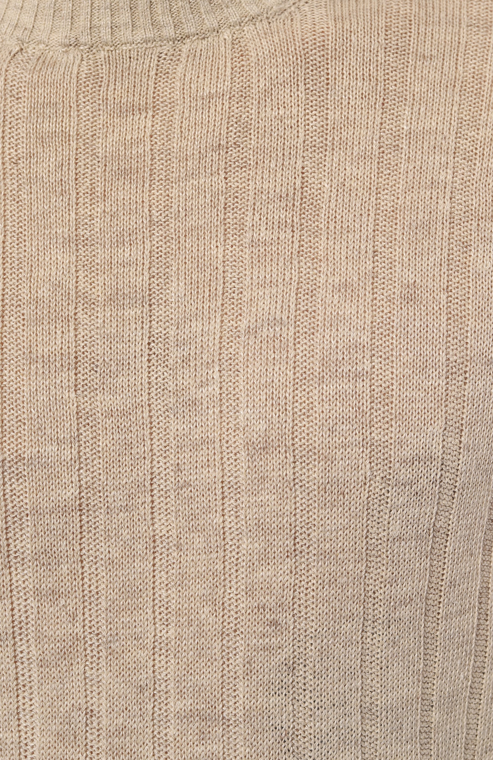 Джемпер изо льна и хлопка BRUNELLO CUCINELLI бежевого цвета по цене 116000 руб., арт. M2L70B2273, фото 5 Джемпер изо льна и хлопка BRUNELLO CUCINELLI, арт. M2L70B2273, фото 5