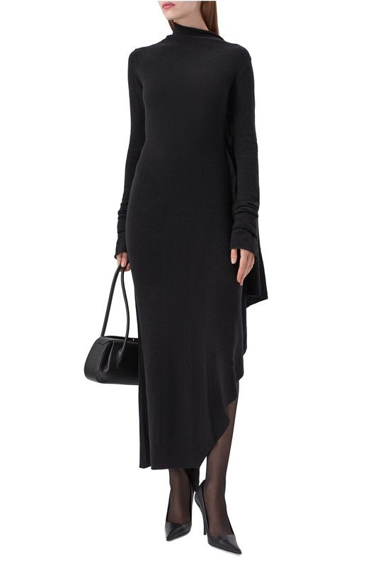 Шерстяное платье Ann Demeulemeester B0013182/KN073 Чёрный  B0013182/KN073 Фото 2